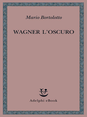 cover image of Wagner l'oscuro